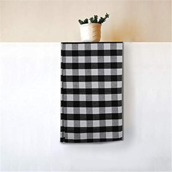 Dinner Napkins Buffalo Checks Cloth Napkins Set of 12 Black/White Color Checks - Picture 5 of 6